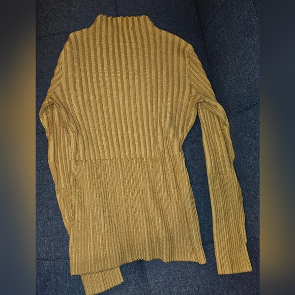 Mustard Yellow Mock Turtleneck Top - Picture 5 of 5